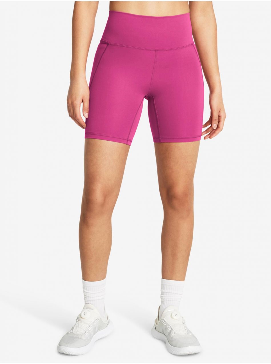 Ružové dámske športové kraťasy Under Armour Meridian Bike Short 7in