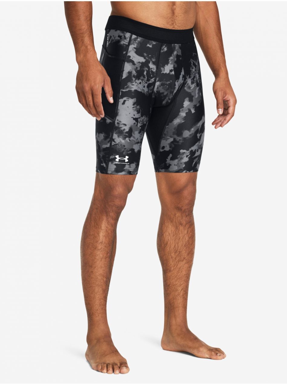 Čierne  pánske kraťasy Under Armour UA HG Iso-Chill Prtd Lg