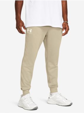 Béžové pánske tepláky Under Armour UA Rival Terry Jogger