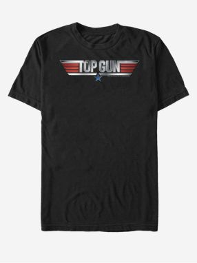Čierne unisex tričko Paramount Top Gun 3D Logo