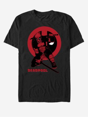 Čierne unisex tričko Marvel Samurai Deadpool