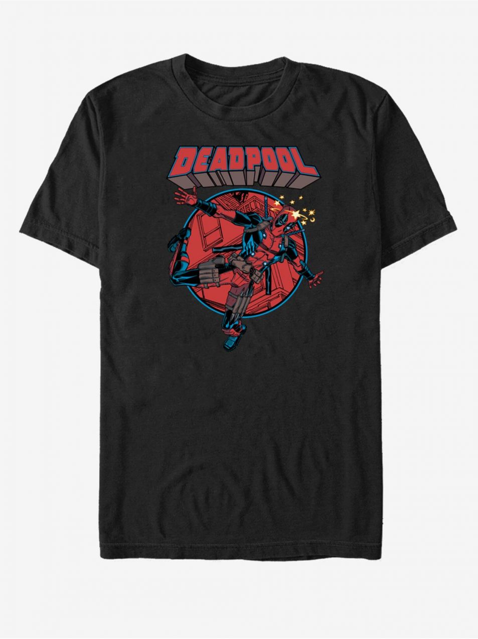 Čierne unisex tričko Marvel Falling Dummy
