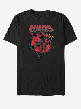 Čierne unisex tričko Marvel Falling Dummy