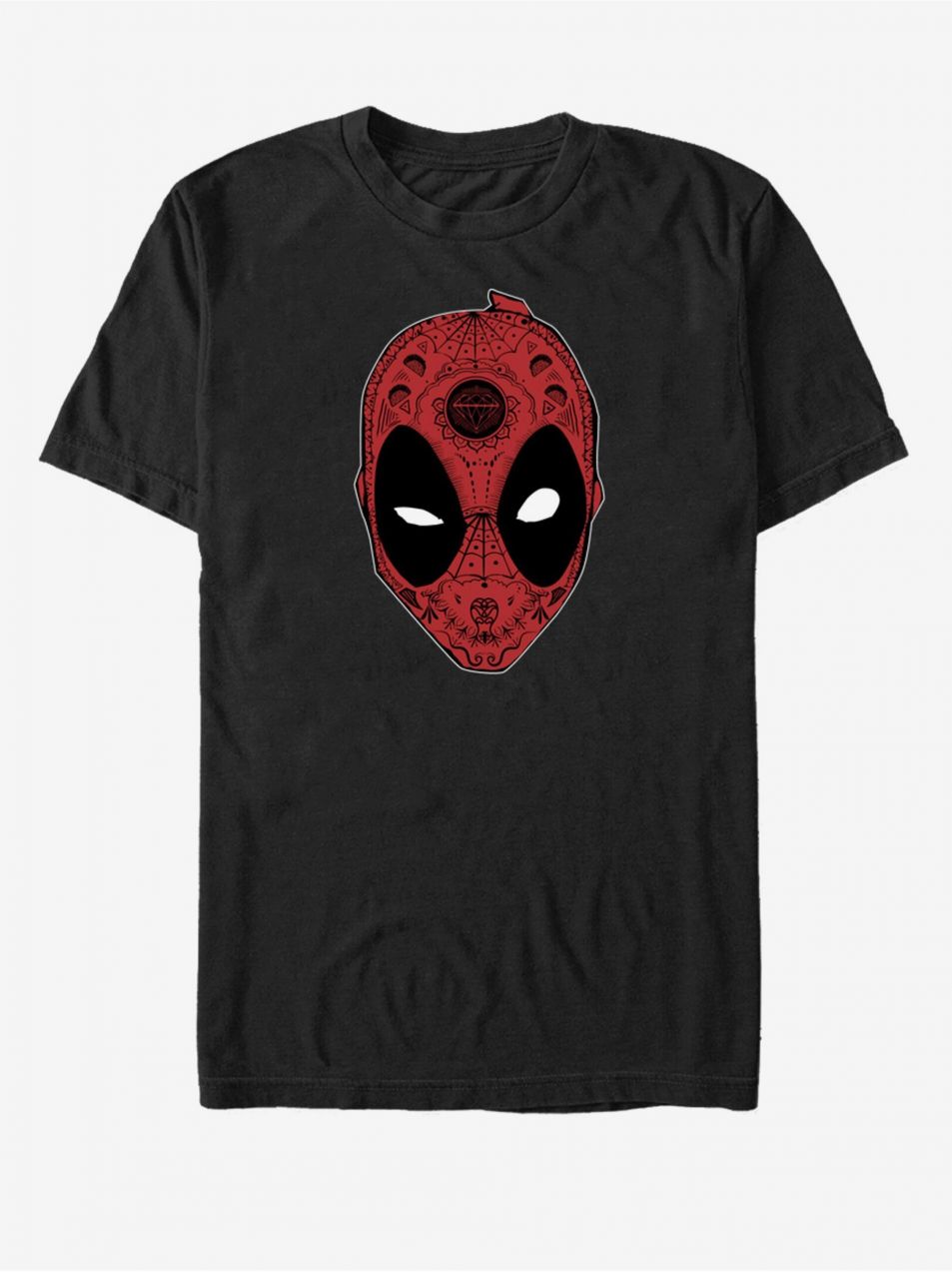 Čierne unisex tričko Marvel Deadpool Sugar Skull