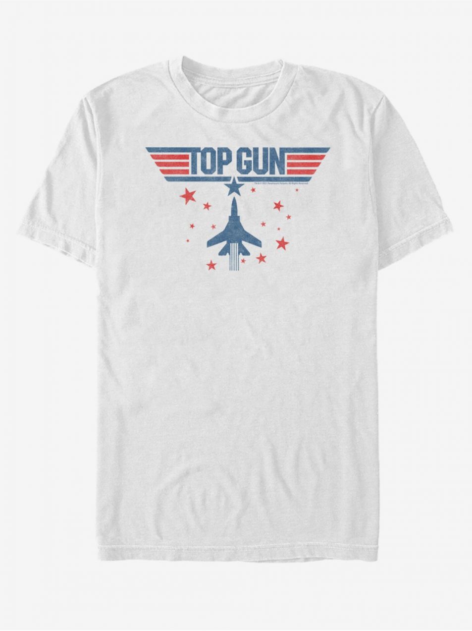 Biele unisex tričko Paramount Top Gun