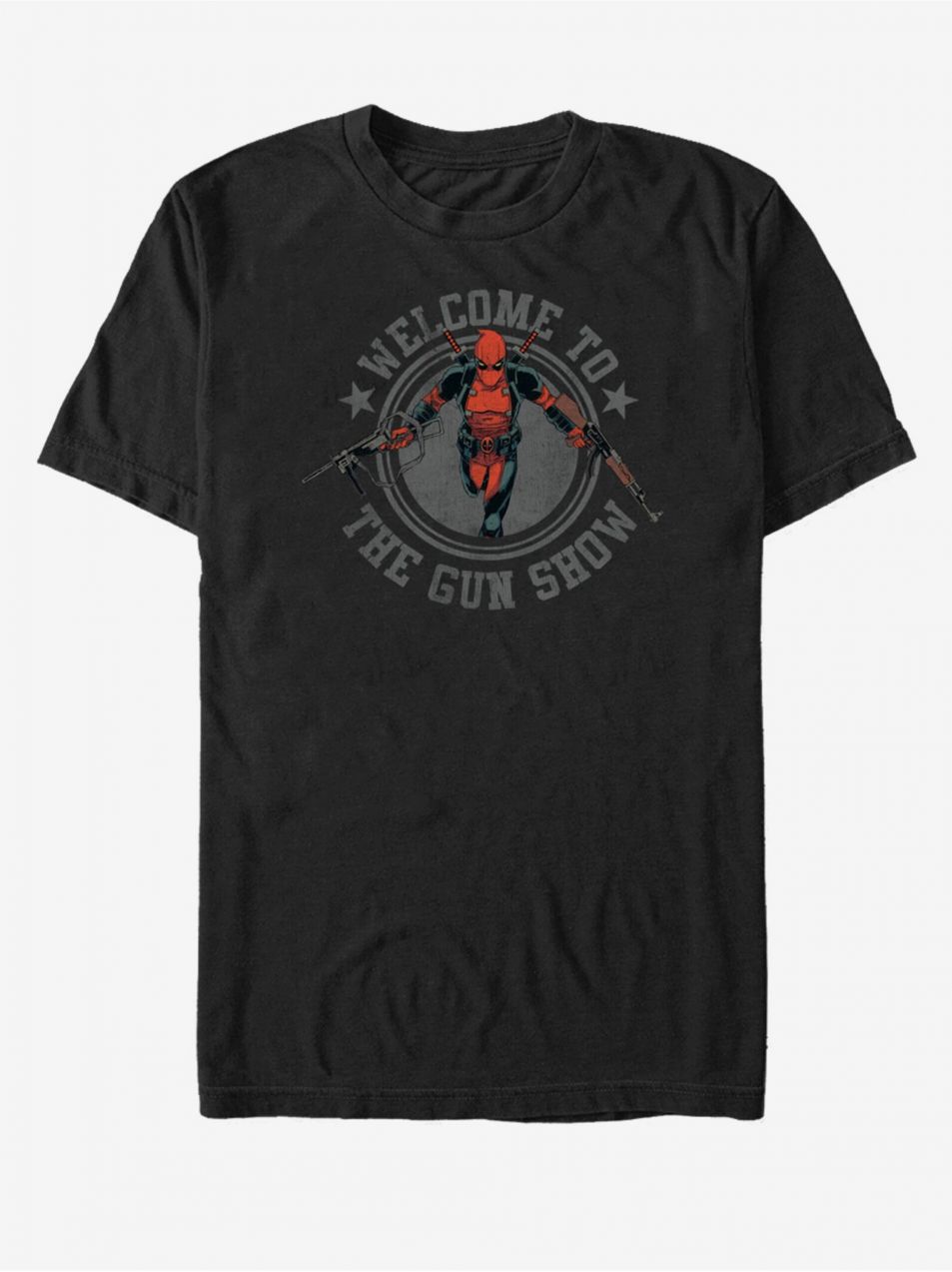 Čierne unisex tričko Marvel Gun Show