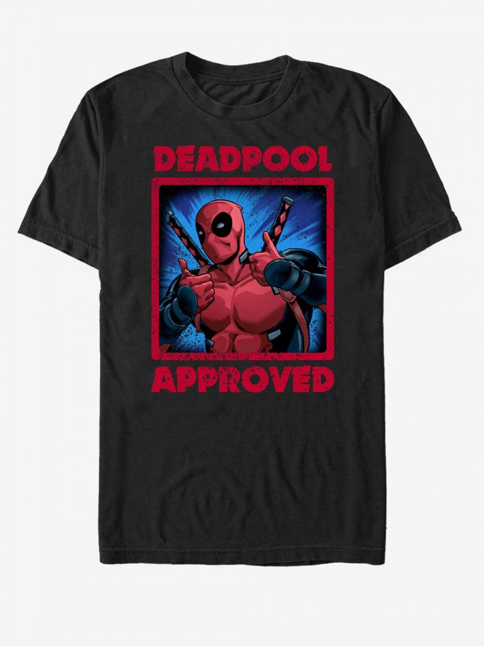 Čierne unisex tričko Marvel Deadpool Approved