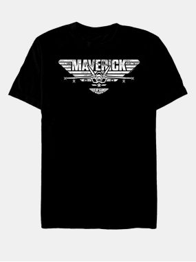 Čierne unisex tričko Paramount White Maverick
