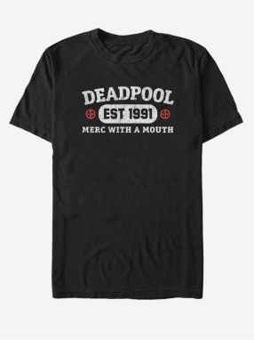 Čierne unisex tričko Marvel Athletic Merc