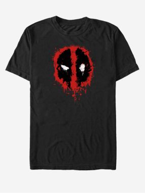 Čierne unisex tričko Marvel Deadpool Splatter Icon