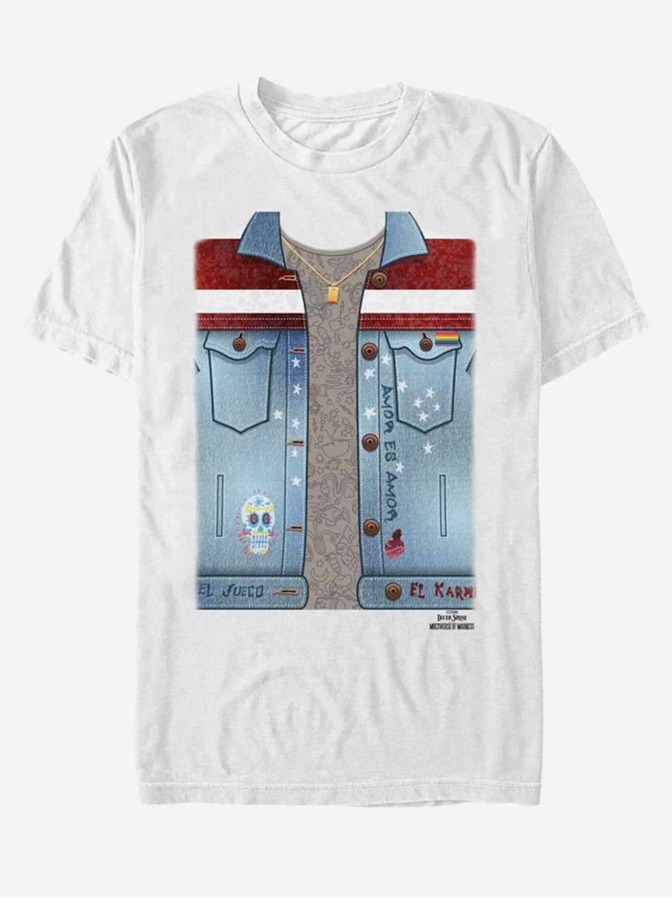 Biele unisex tričko Marvel America Chavez Costume