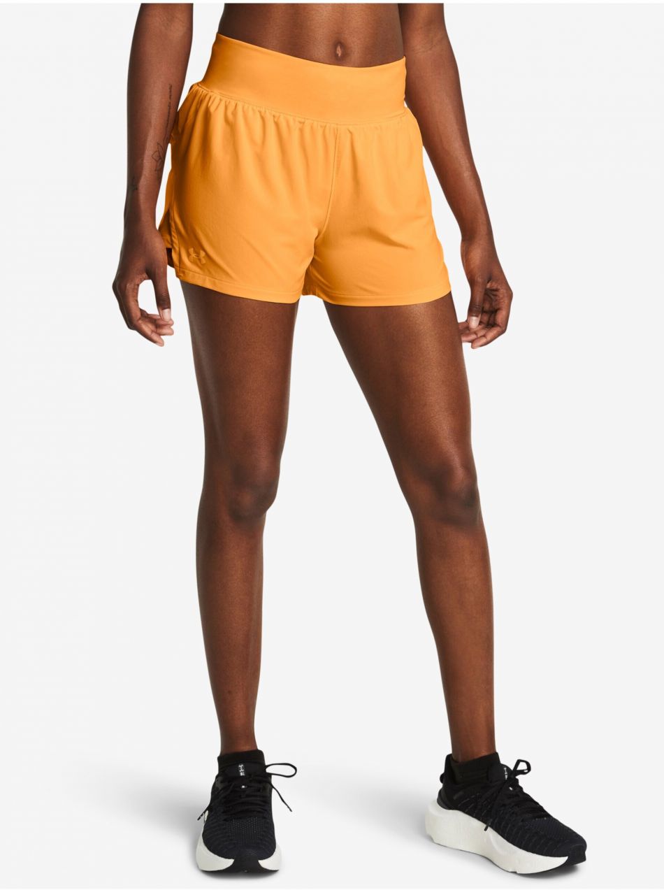 Oranžové dámske športové kraťasy Under Armour UA Launch Pro 3'' Shorts
