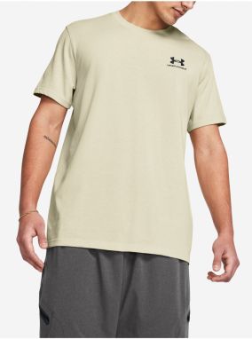Svetlo hnedé pánske tričko Under Armour UA M LOGO EMB HEAVYWEIGHT SS