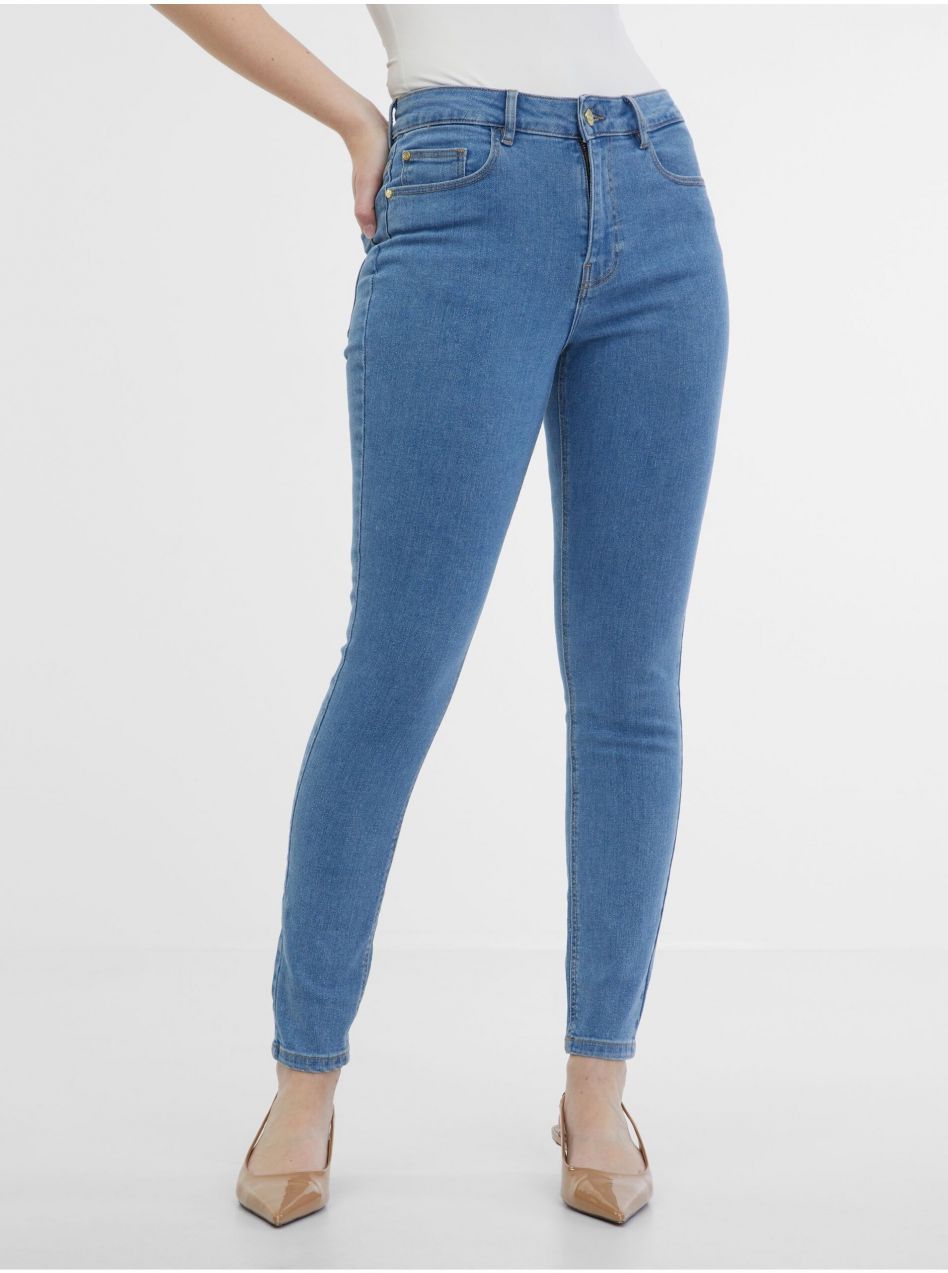 Svetlomodré dámske skinny fit džínsy ORSAY