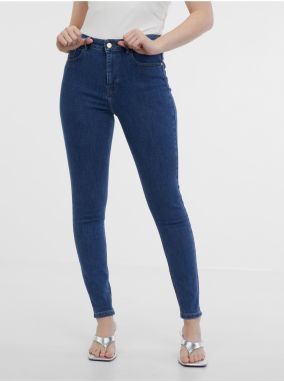 Tmavomodré dámske skinny fit džínsy ORSAY