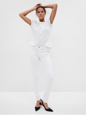 Biele dámske skinny fit džínsy GAP