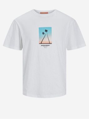 Biele pánske tričko Jack & Jones Aruba