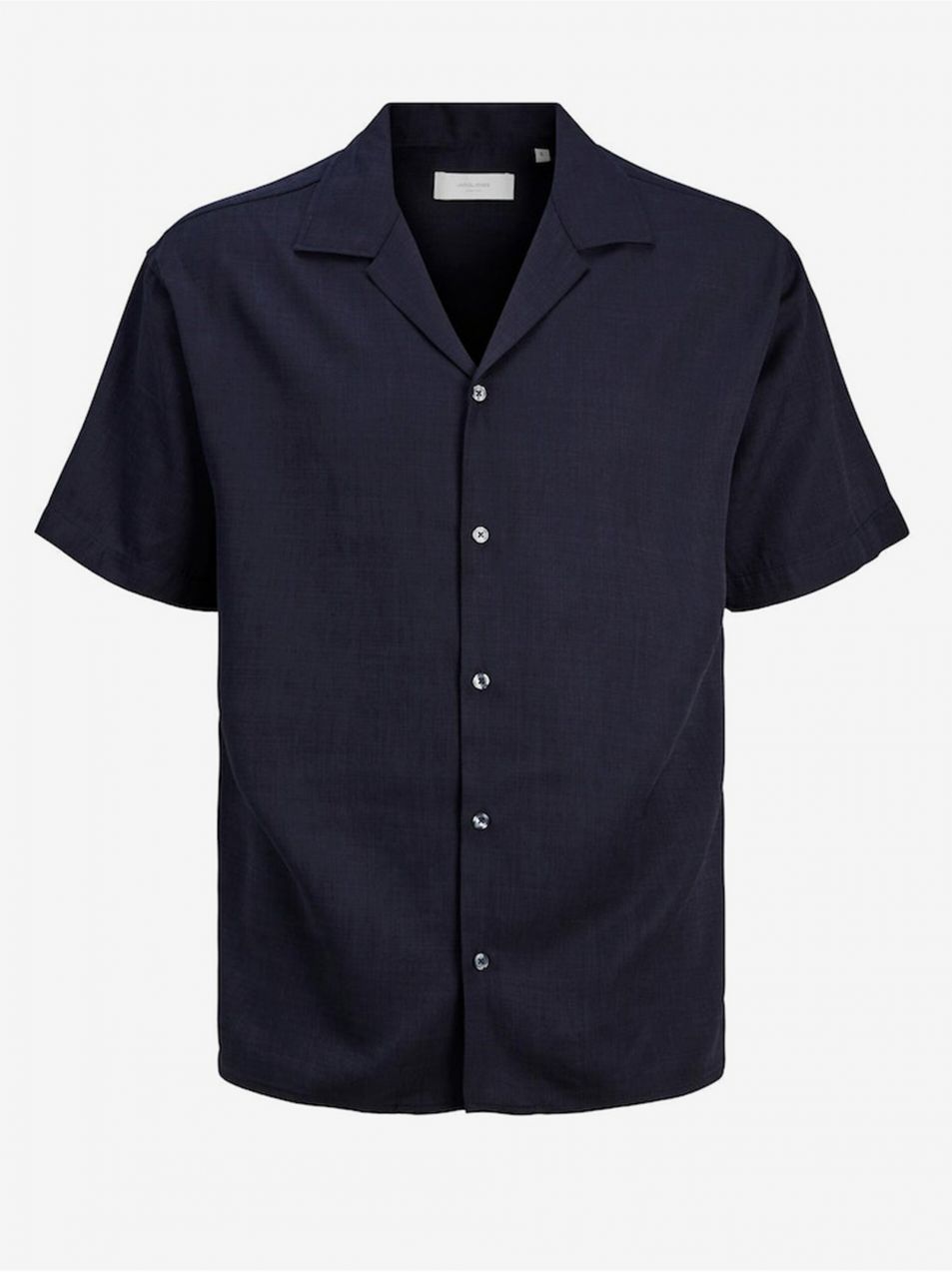 Tmavomodrá pánska košeľa s krátkym rukávom Jack & Jones Aaron