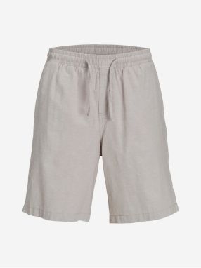 Béžové pánske kraťasy s prímesou ľanu Jack & Jones Karl