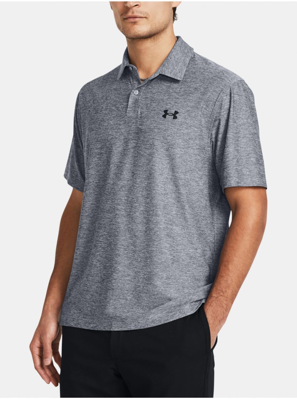 Šedé pánske melírované polo tričko Under Armour UA T2G Polo