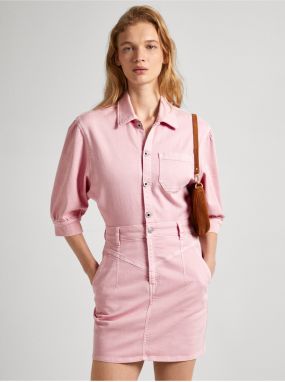 Ružové dámske džínsové šaty Pepe Jeans Gracie