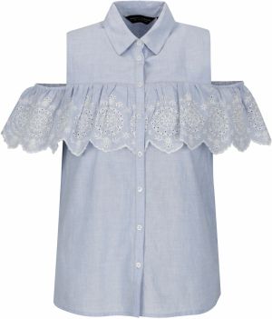 Modrá blúzka s odhalenými ramenami Dorothy Perkins