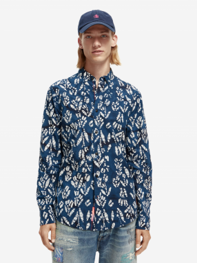 Tmavomodrá pánska vzorovaná košeľa Scotch & Soda