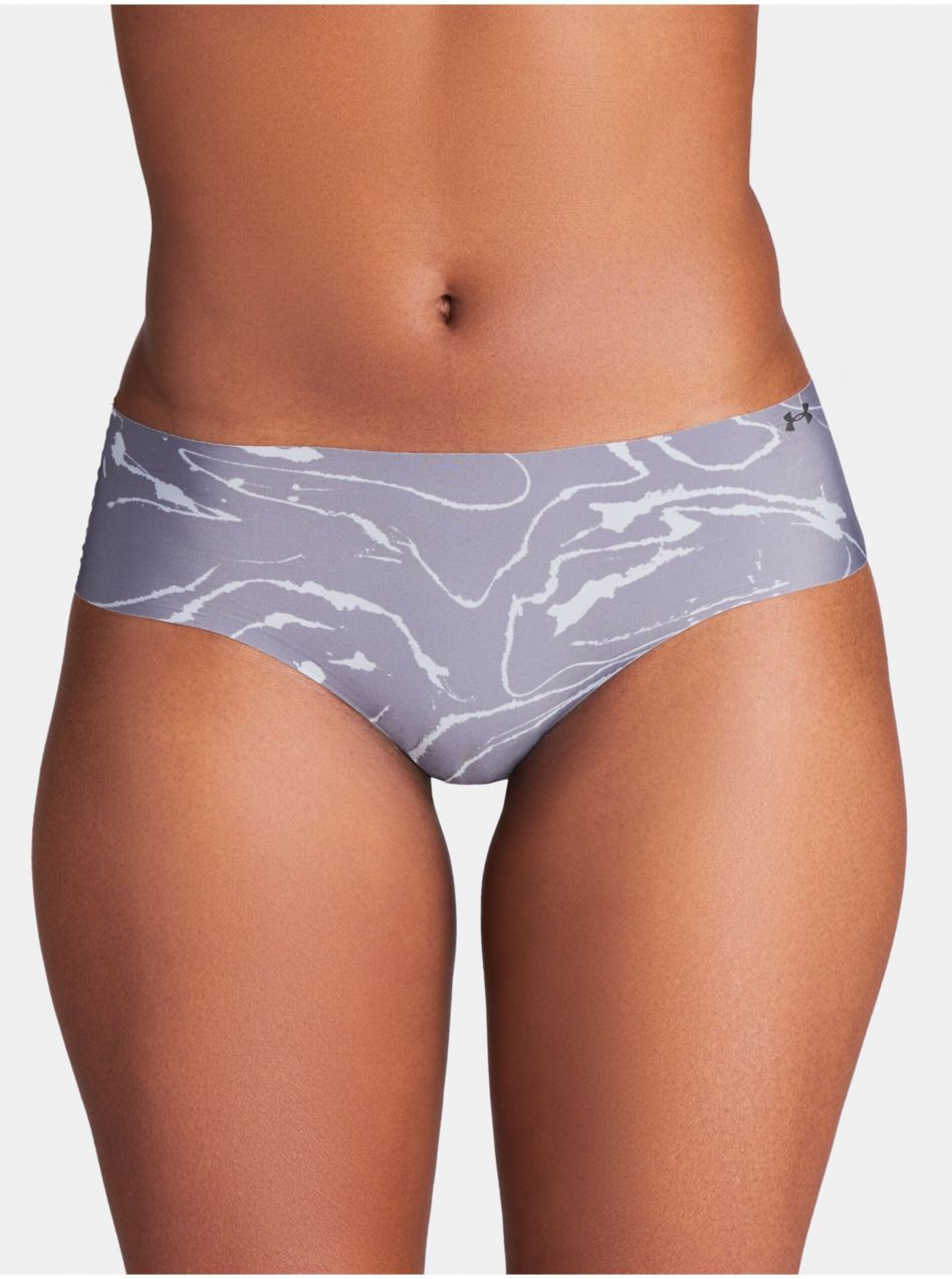 Súprava troch dámskych nohavičiek v šedej, ružovej a čiernej farbe Under Armour UA Pure Stretch NS Nov Hipster
