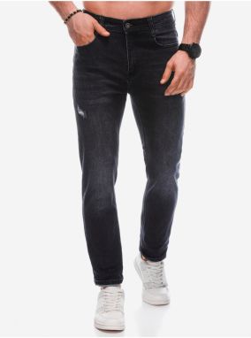 Čierne pánske slim fit džínsy Edoti