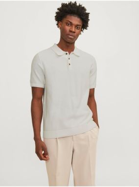 Krémové pánske polo tričko Jack & Jones Blusandri