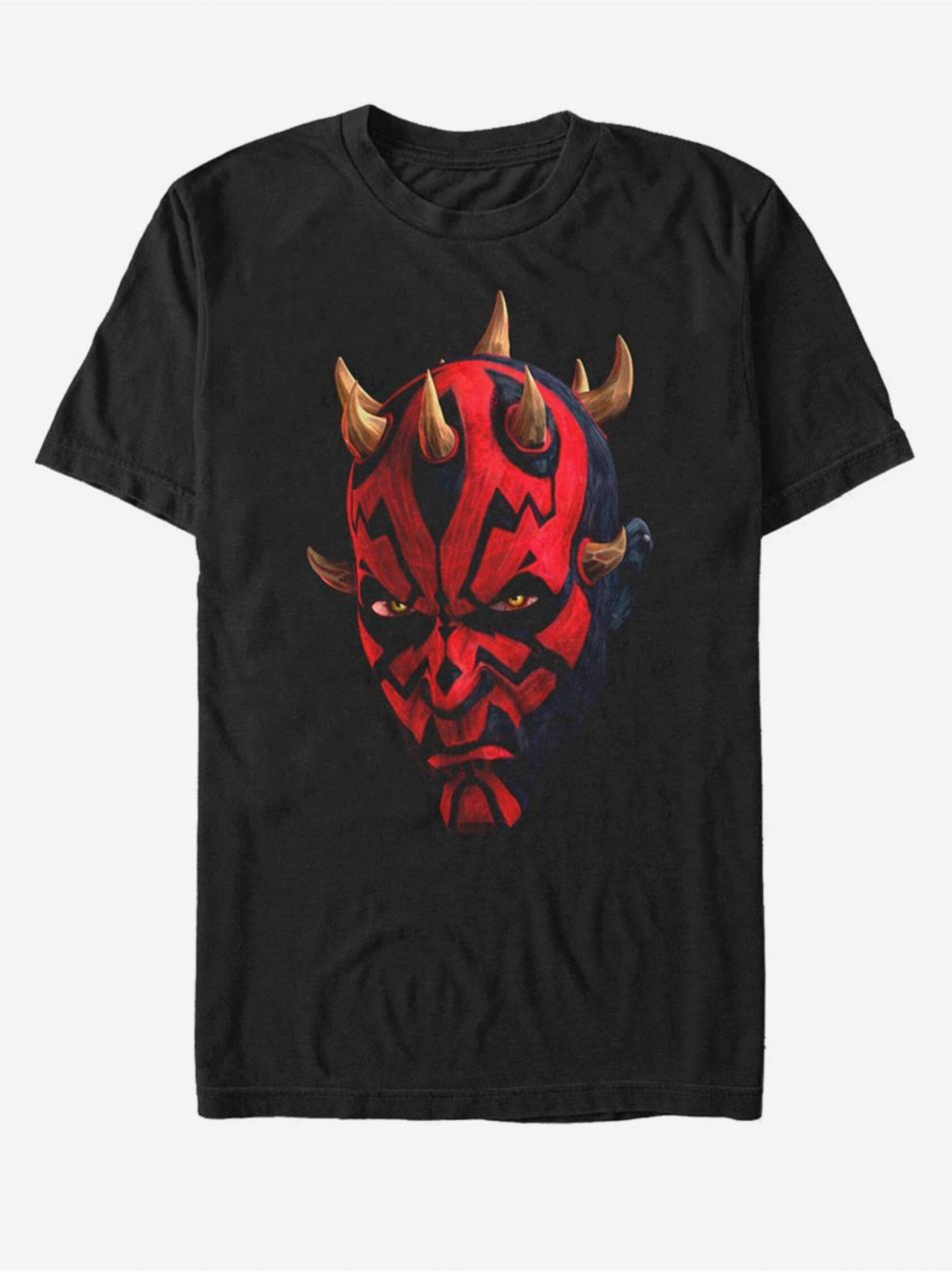 Čierne unisex tričko Star Wars Maul Face