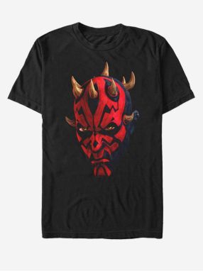 Čierne unisex tričko Star Wars Maul Face