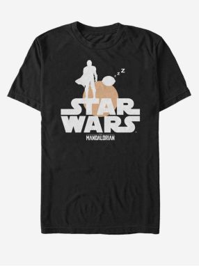 Čierne unisex tričko Star Wars Sunset Duo