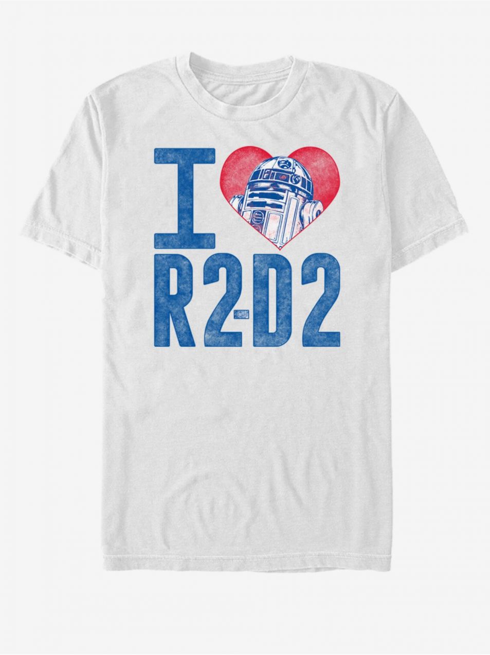 Biele unisex tričko Star Wars R2D2 Love