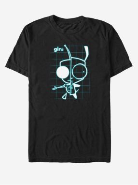 Čierne unisex tričko Nickelodeon GIR SCHEMATIC