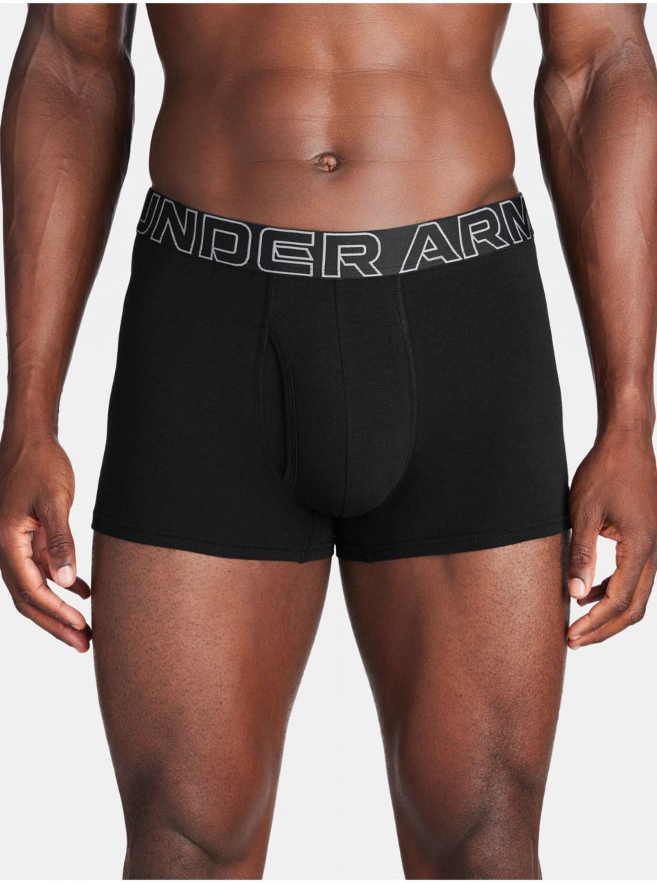 Sada pánskych boxeriek v čiernej farbe Under Armour UA Performance Cotton 3in