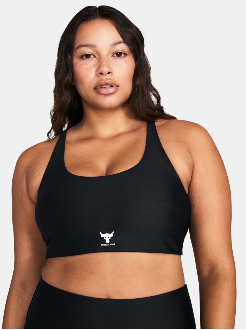 Čierna dámska športová podprsenka Under Armour Project Rock All Train Crsbck