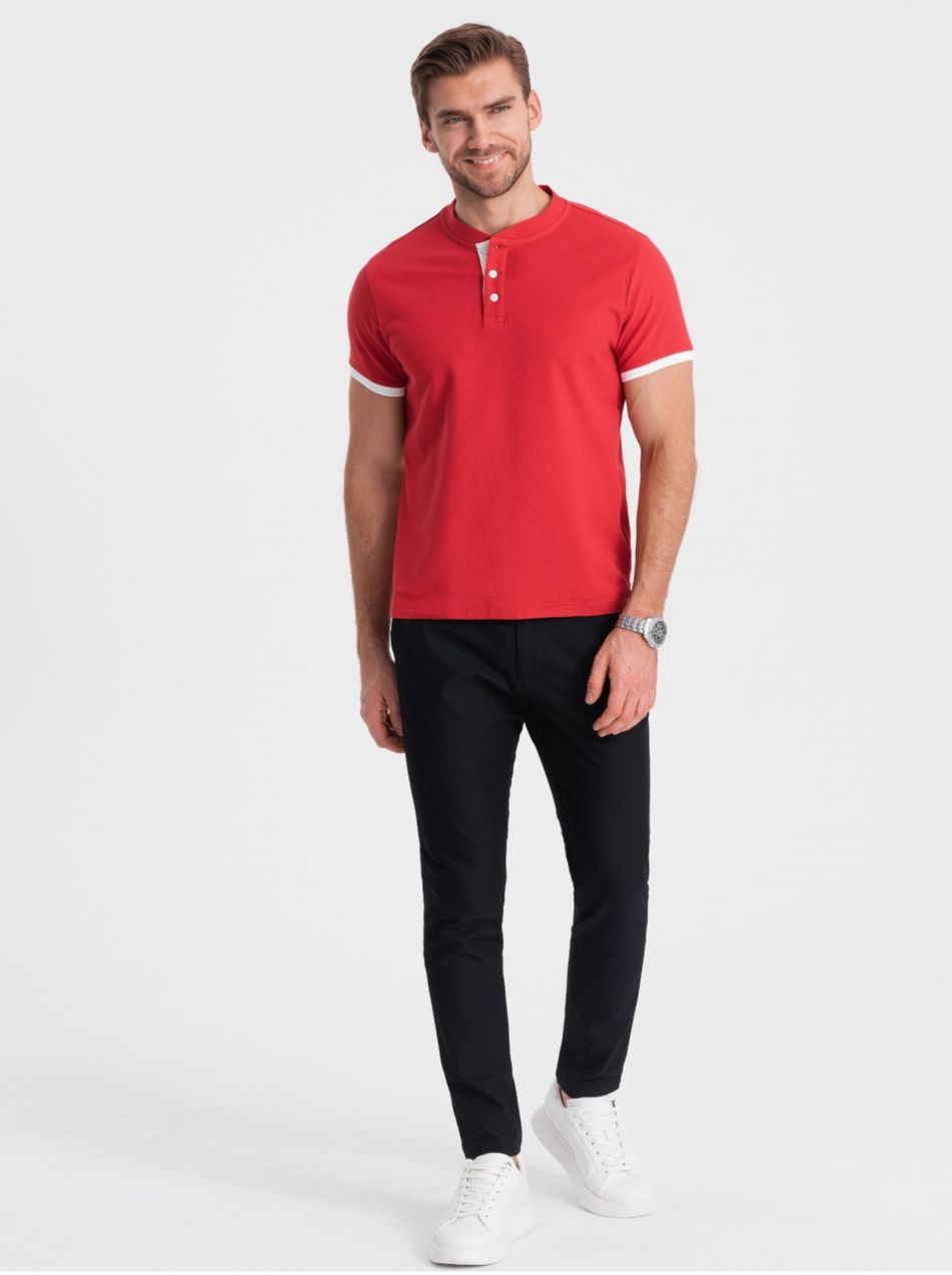 Červené pánske polo tričko Ombre Clothing