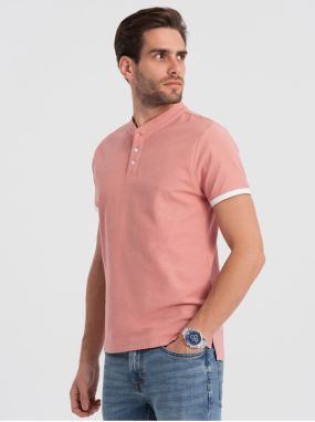 Staroružové pánske polo tričko Ombre Clothing