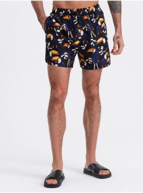 Oranžovo-modré pánske vzorované plavky Ombre Clothing Toucan