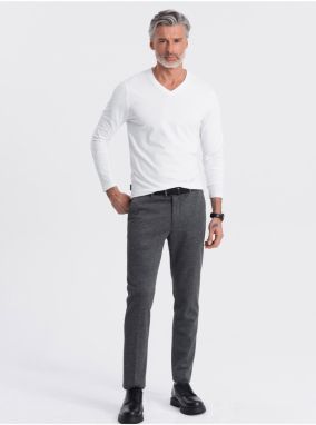 Biele pánske basic tričko Ombre Clothing