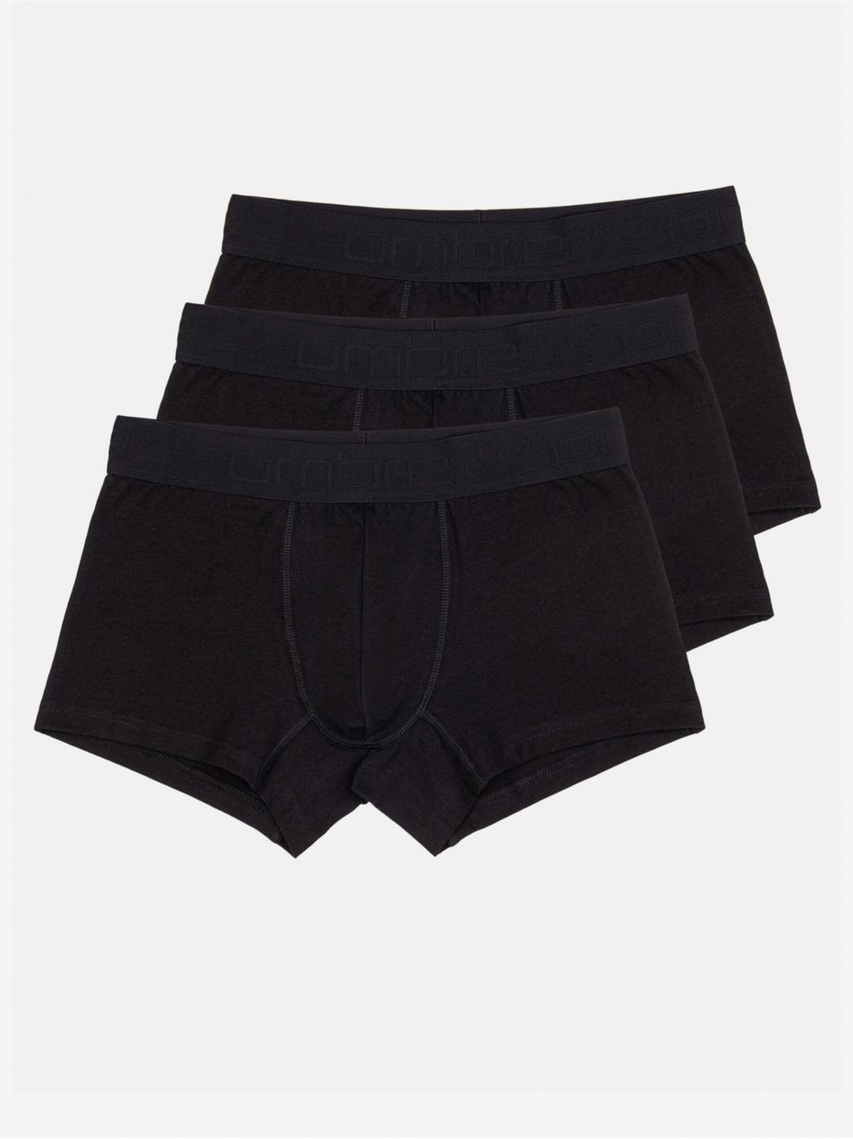 Sada troch pánskych boxeriek v čiernej farbe Ombre Clothing