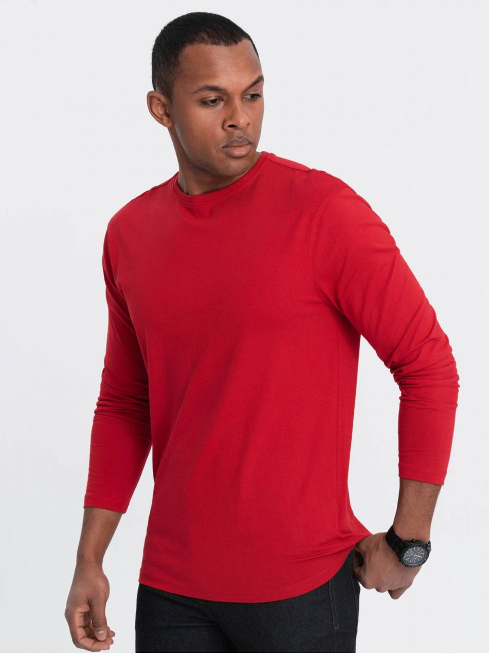 Červené pánske basic tričko Ombre Clothing