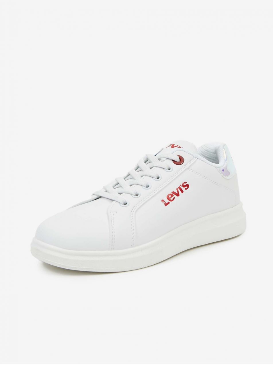 Biele dievčenské tenisky s ozdobným detailom Levi's® Ellis