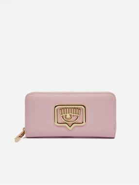 Svetloružová dámska peňaženka CHIARA FERRAGNI Eyelike Buckle