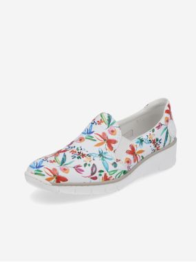 Espadrilky, slip on pre ženy Rieker - biela