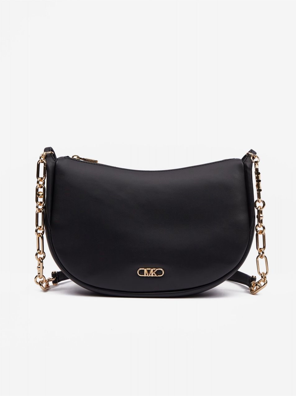 Čierna dámska kožená kabelka Michael Kors Kendall Messenger