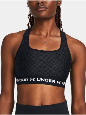 Čierna dámska športová podprsenka Under Armour Crossback Mid Print-BLK