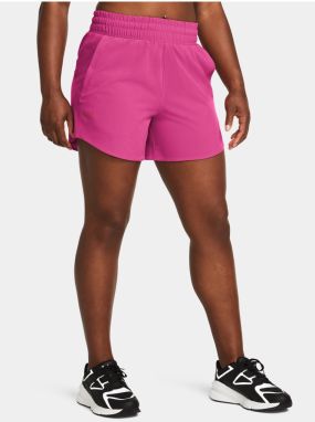 Tmavo ružové dámske športové kraťasy Under Armour Flex Woven Short 5in-PNK