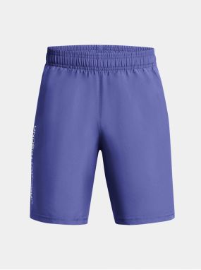 Fialové chlapčenské športové kraťasy Under Armour UA Woven Wdmk Shorts-PPL
